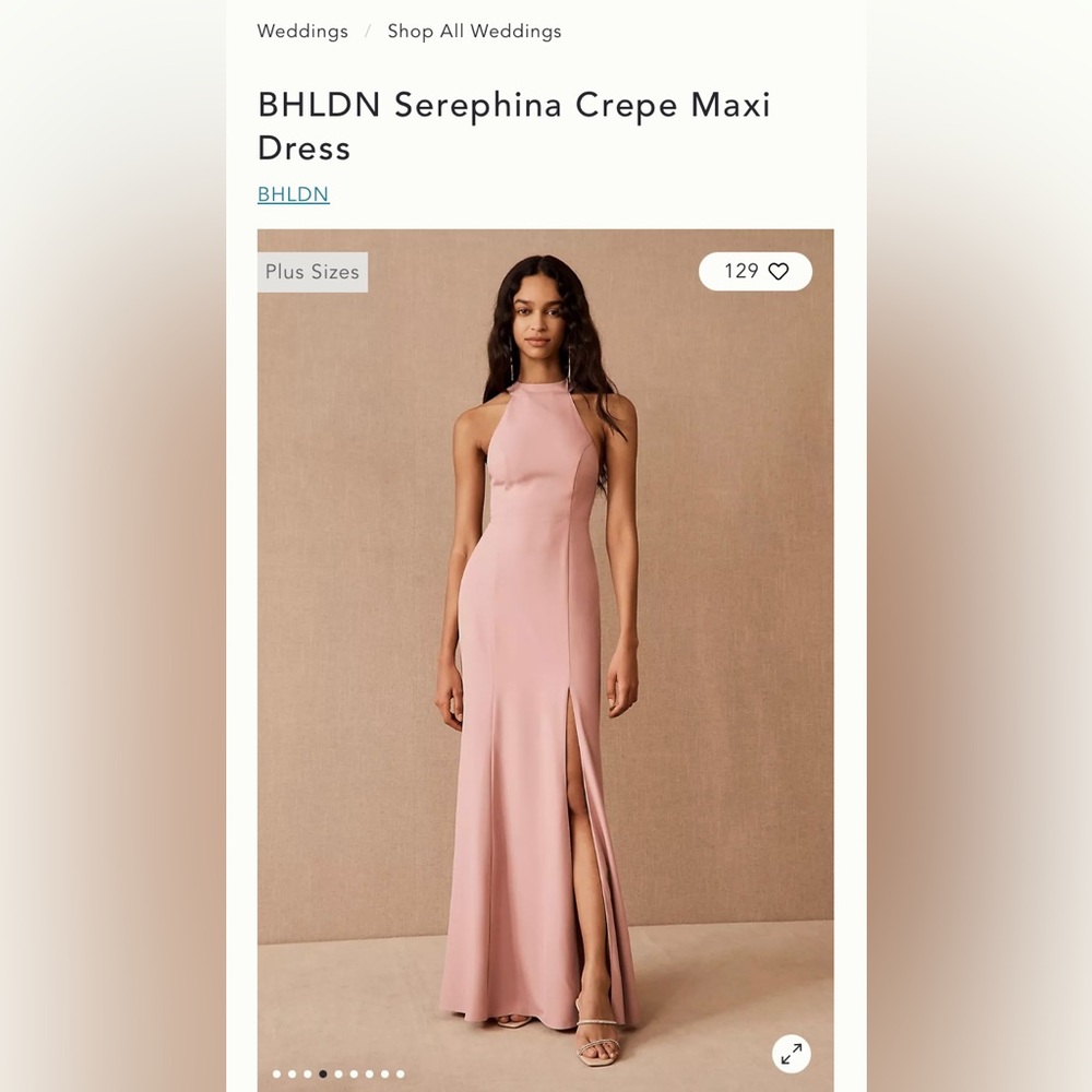 BHLDN Seraphine Crepe Maxi Dress